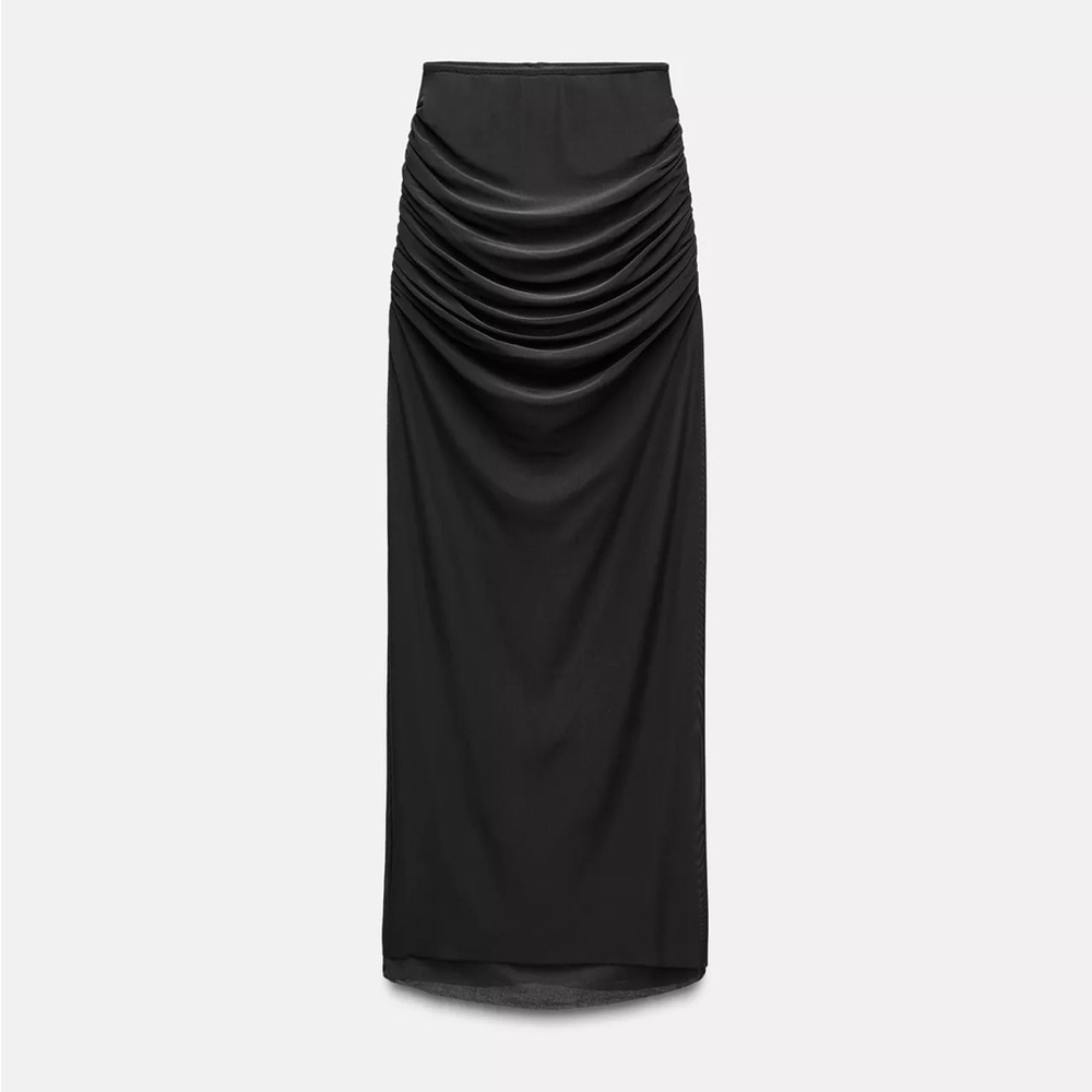 Zara Pleated Long Tulle Skirt NWT SZ Med